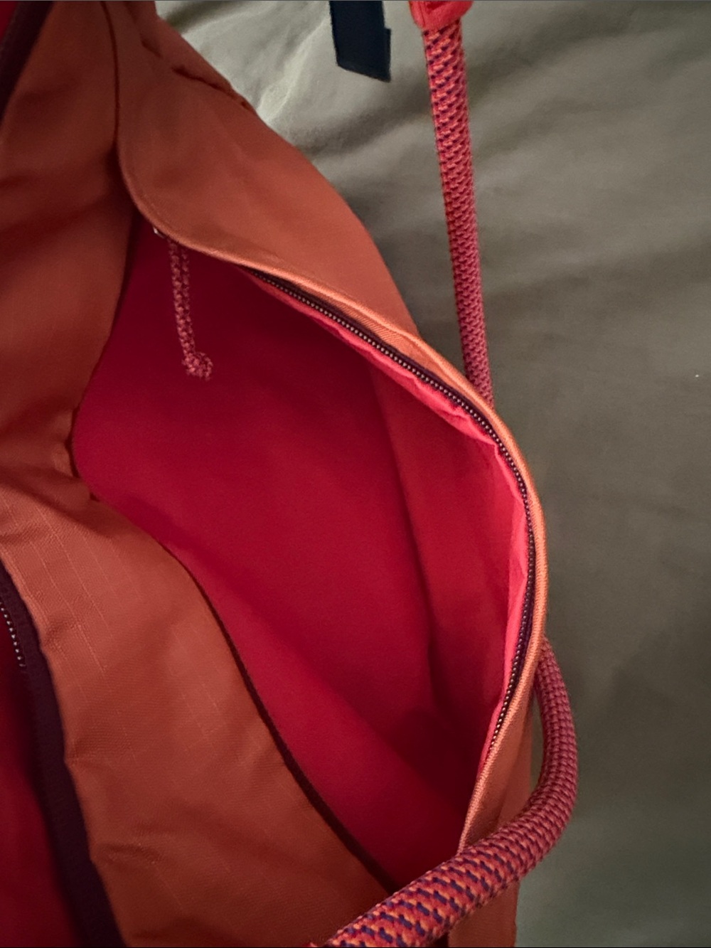 cotopaxi orange crescent crossbody with teal strap and coral rope - Picture 4 of 4